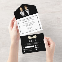 Gay couple lgbqt wedding formal tuxedo