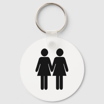 Gay Couple (women) Hand In Hand Keychain by Funkyworm at Zazzle