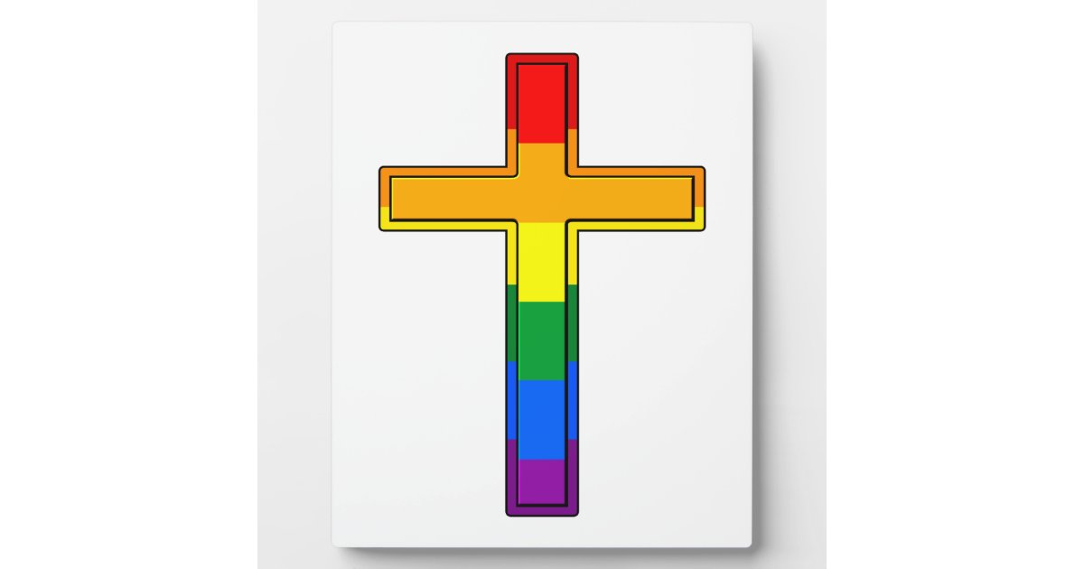 Gay Cross Plaque | Zazzle.com