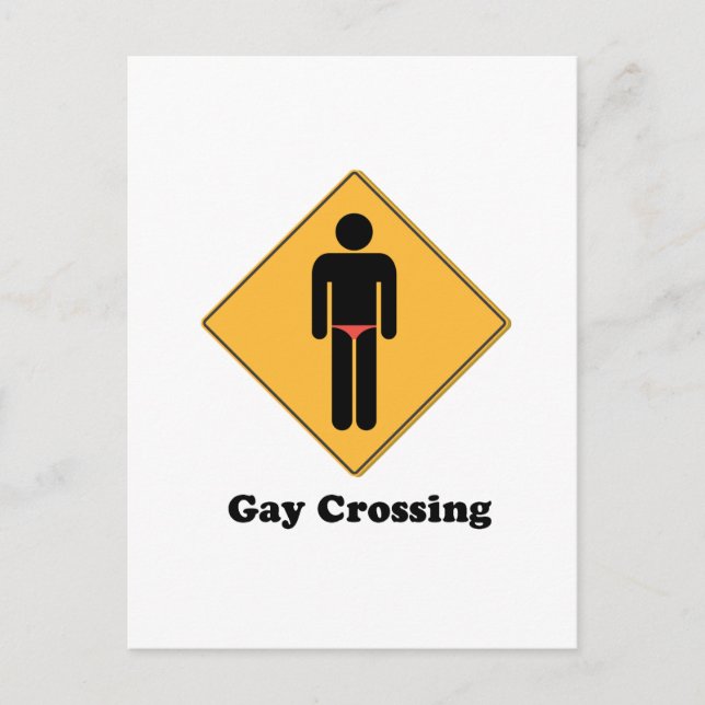 GAY CROSSING POSTCARD (Front)
