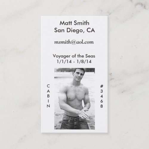 Gay Cruise Card with back