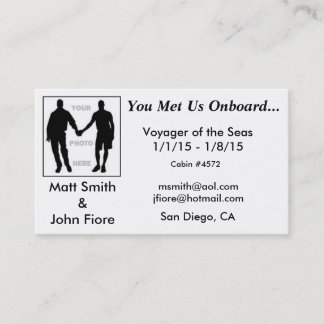 Gay Cruise Card (with back)