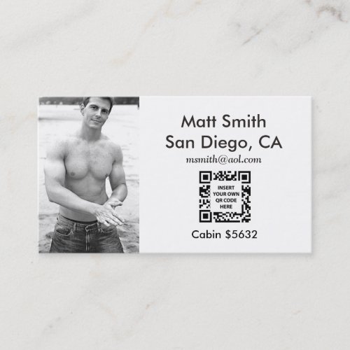 Gay Cruise Card with back and QR code