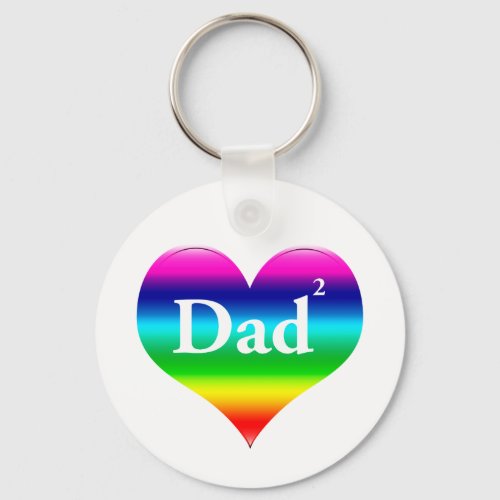Gay Dad Squared LGBT Keychain