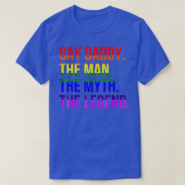 Gay Daddy  LGB Pride Dad Fathers Day Gift  T-Shirt (Design Front)