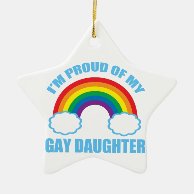 Gay Daughter Ceramic Ornament (Front)