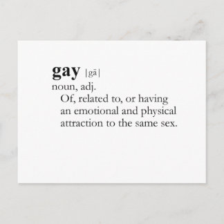 GAY (definition) Postcard