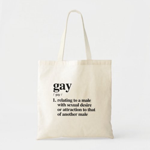 Gay Definition Tote Bag