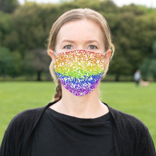 Gay Design Rainbow Flag Colors GLBTQ Adult Cloth Face Mask