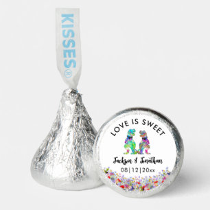 Gay Dinosaur Wedding Custom Hershey®'s Kisses®