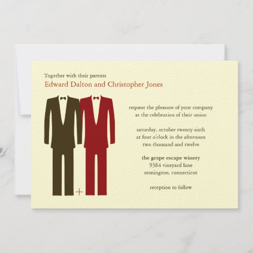 Gay Do the Math Light Autumn Invitations