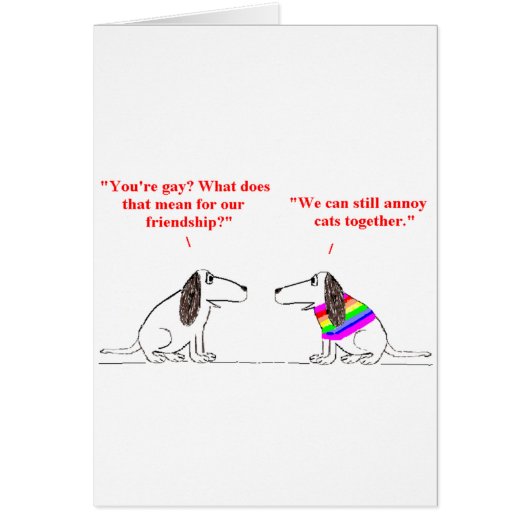 Gay Dog Cartoon 45 Cards (Front)