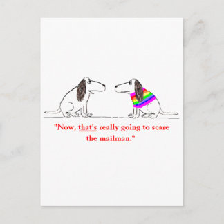 Gay Dog Cartoon #5 Postcard