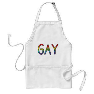 Gay Doodle Design Adult Apron