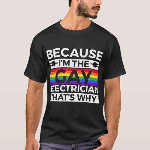 Gay Electrician Merch Funny Gifts For Gay T_Shirt