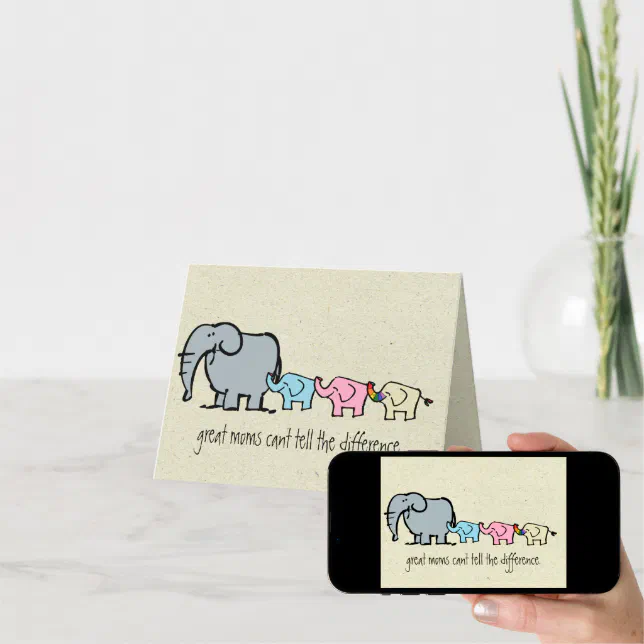 Gay Elephant Mothers Day Card Zazzle