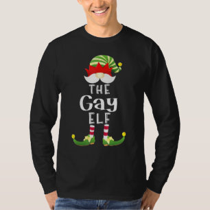 Gay Elf Group Christmas Pajama Party T-Shirt