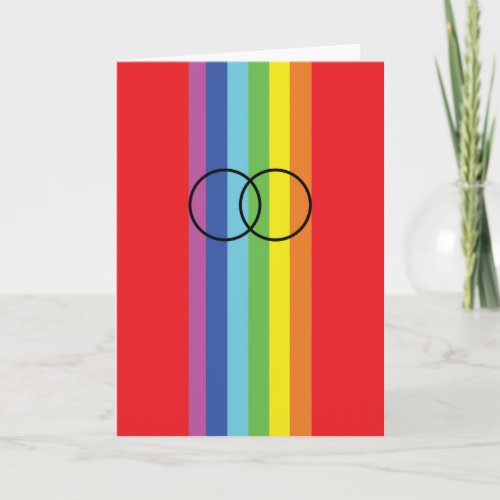 Gay Engagement Wedding or Marriage Support Card