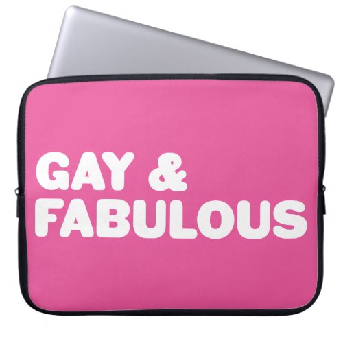 Gay  Fabulous Pink Statement Customizable Color Laptop Sleeve
