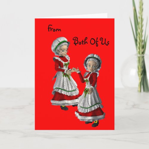 Gay female Couple Christmas Holiday Card