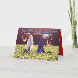 GAY FEMALE PARTNERS PERSONALIZED VALENTINE'S DAY HOLIDAY CARD