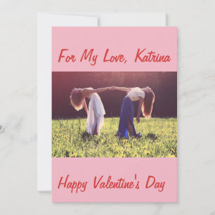 GAY FEMALE PARTNERS PERSONALIZED VALENTINE'S DAY HOLIDAY CARD