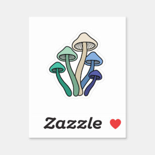 Gay Flag Colored Mushrooms Sticker