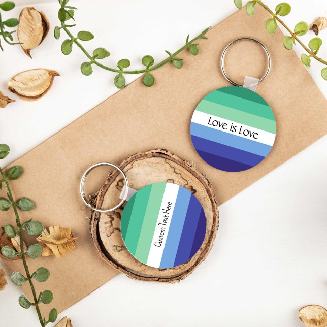 Gay Flag Love is Love Custom Keychain (Creator Uploaded)
