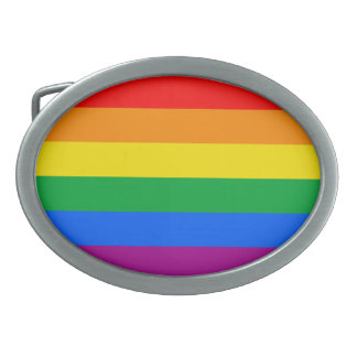GAY FLAG ORIGINAL -.png Belt Buckle