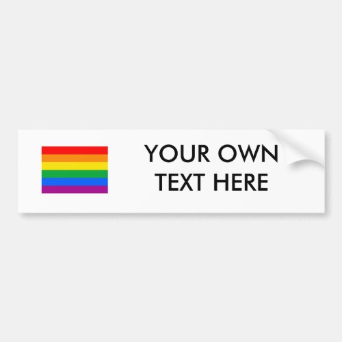 GAY FLAG ORIGINAL _png Bumper Sticker