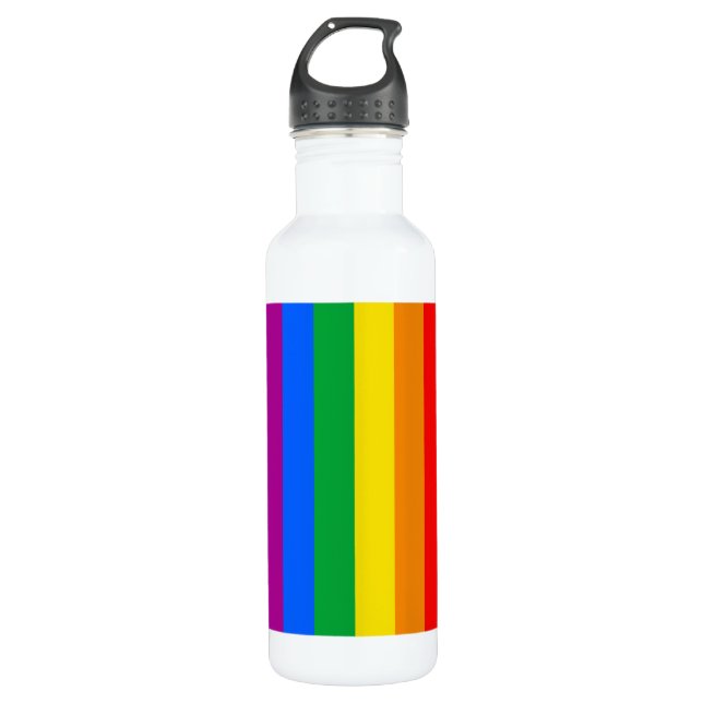 GAY FLAG ORIGINAL -.png Stainless Steel Water Bottle (Front)