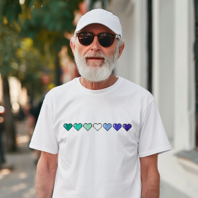 Gay Flag Pixel Heart T-Shirt (Creator Uploaded)