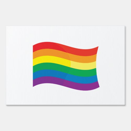 GAY FLAG WAVING SIGN