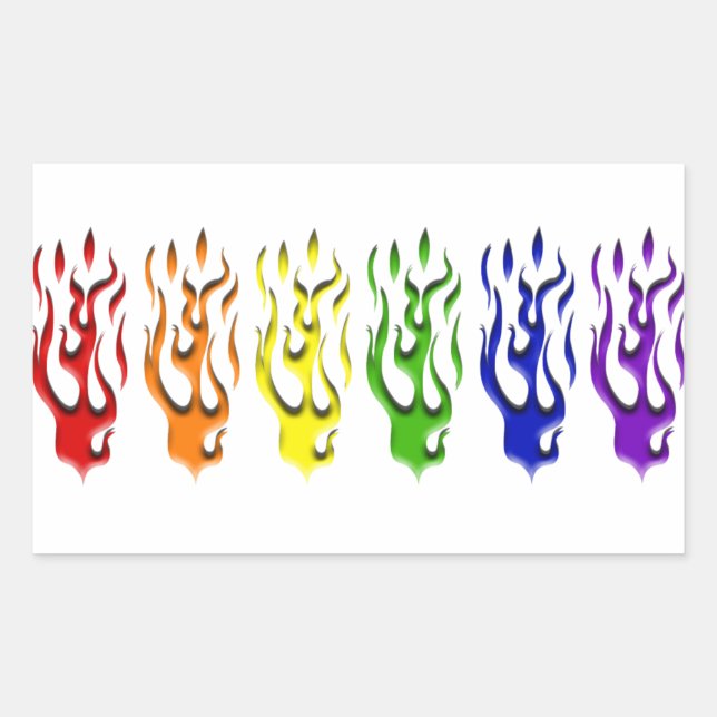 Gay Flames Stickers (Front)