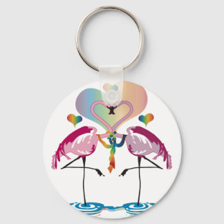 Gay Flamingos Keychain