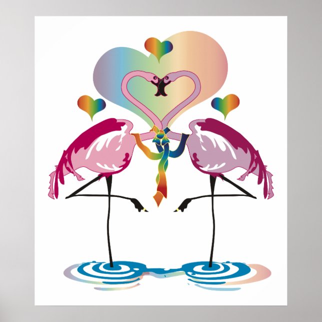 Gay Flamingos Print (Front)