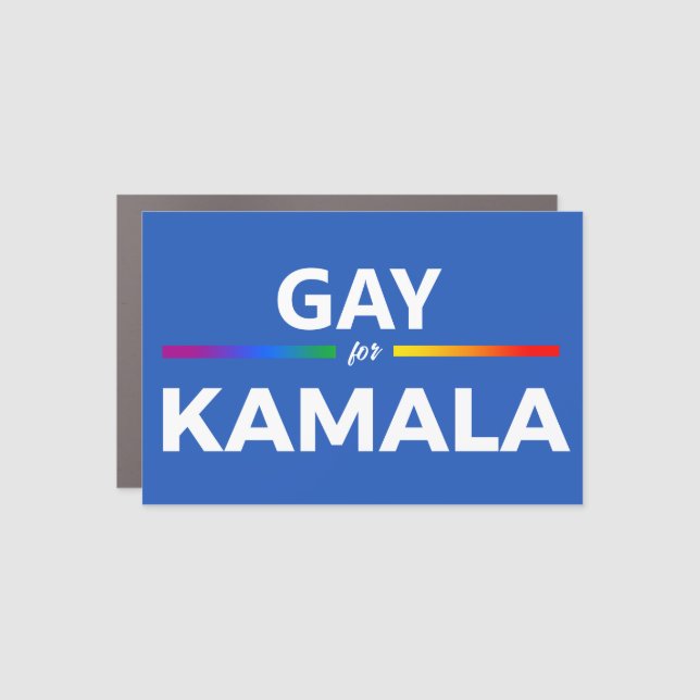 Gay for Biden Harris Car Magnet (Front)