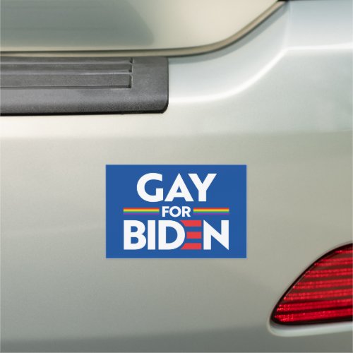 GAY FOR BIDEN HARRIS HOUSE FLAG CAR MAGNET
