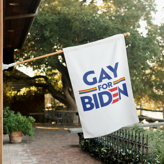 GAY FOR JOE BIDEN HOUSE FLAG (In SItu)