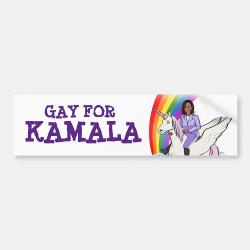 GAY FOR KAMALA BUMPER STICKER