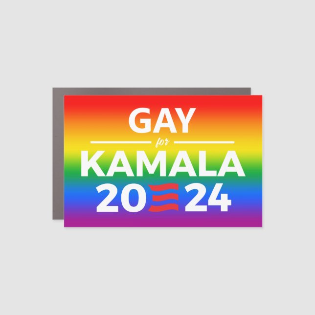Gay for Kamala Harris Car Magnet (Front)