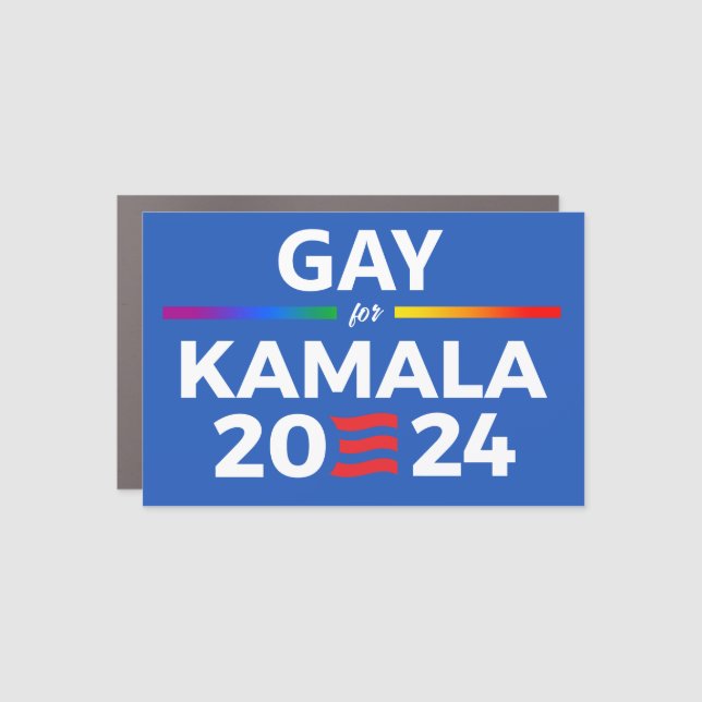 Gay for Kamala Harris Car Magnet (Front)