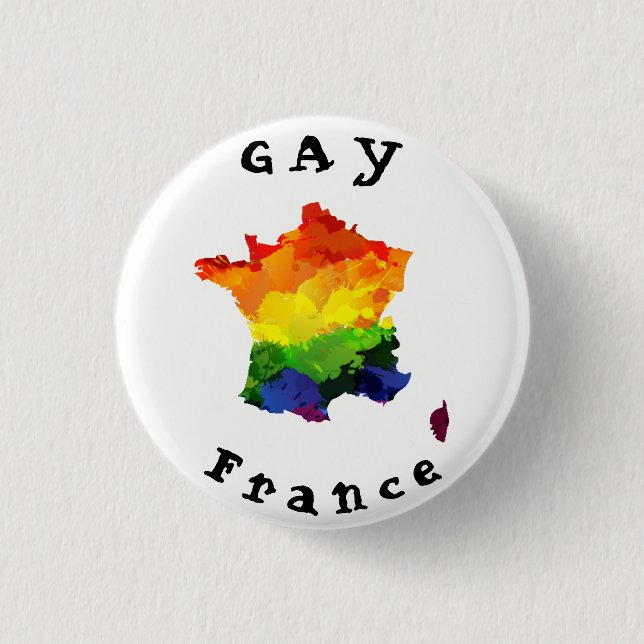 GAY France Badge Pinback Button (Front)