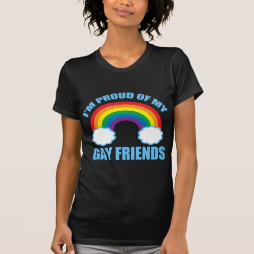 Gay Friend Support LGBTQ Pride Ally Rainbow T_Shirt
