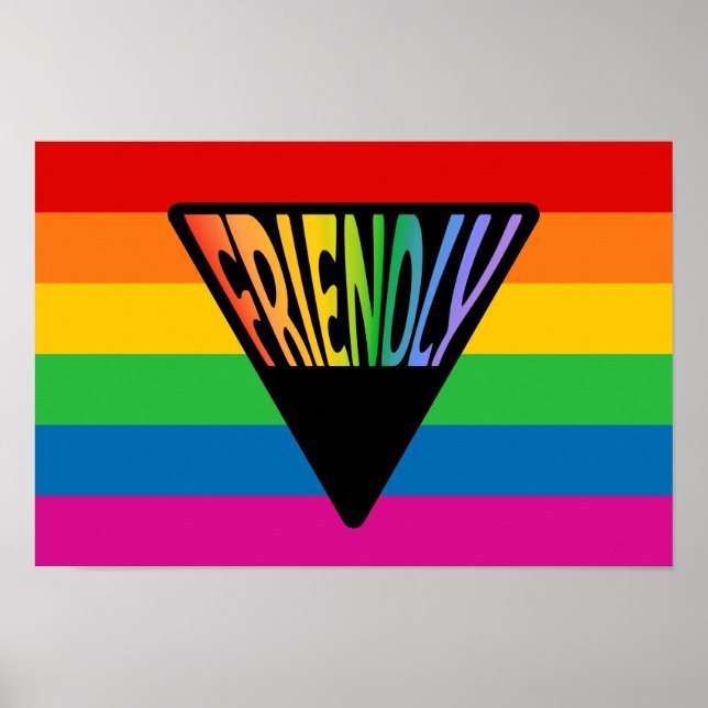 Gay Friendly Triangle Poster (Front)