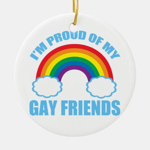 Gay Friends Ceramic Ornament