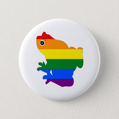 Gay Frog LGBT Pride Rainbow Button