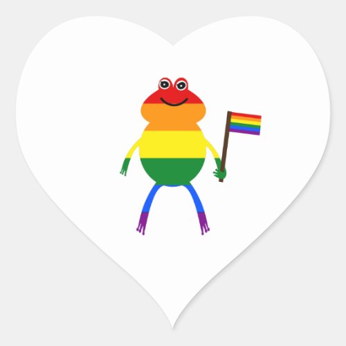Gay Frog LGBT Pride Rainbow Classic Round Sticker