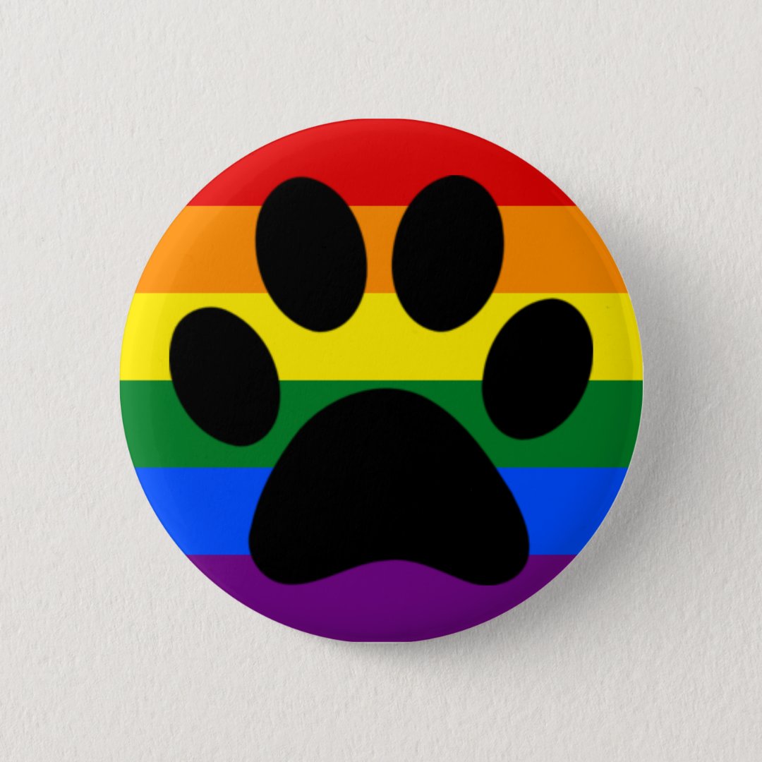 Gay Furry Pride Pinback Button Zazzle 