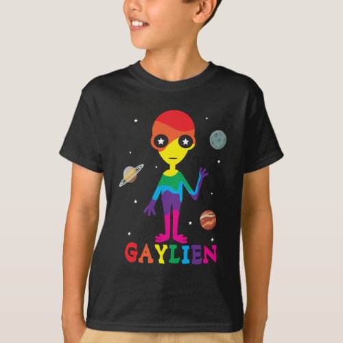 Gay Galaxy Planet Extraterrestrial Alien T_Shirt
